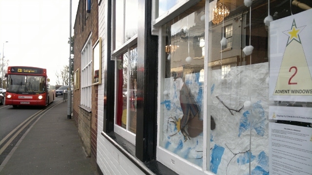 Shear Genius Advent Window