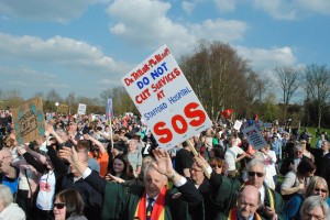 Crowds at Stafford Hospital