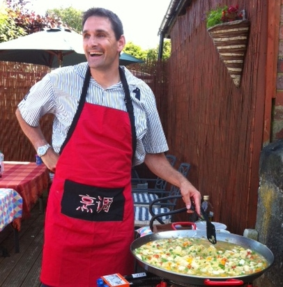 Chris Lovatt paella party