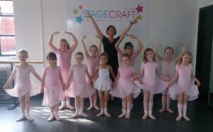 Miss Emma Laval with some of the Rooftop Studios' ballet students