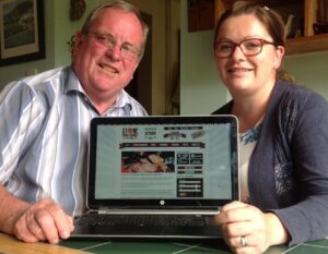 Festival Chairman Richard Stevens with Penny Gamble of Stafford Website Company