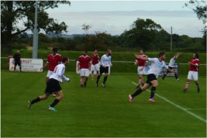 soa_carl__dibden Carl Dibden wheels away in celebration after volleying home the opener