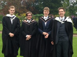 Harry with his team-mates on graduation day