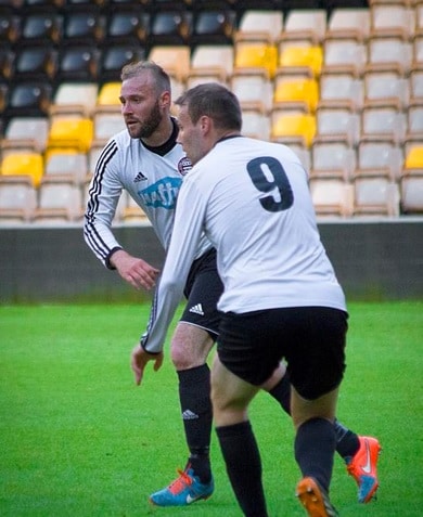 The Old Boys' Chris and Danny Heard at Molineux (photo by @efcmordecai on Twitter)