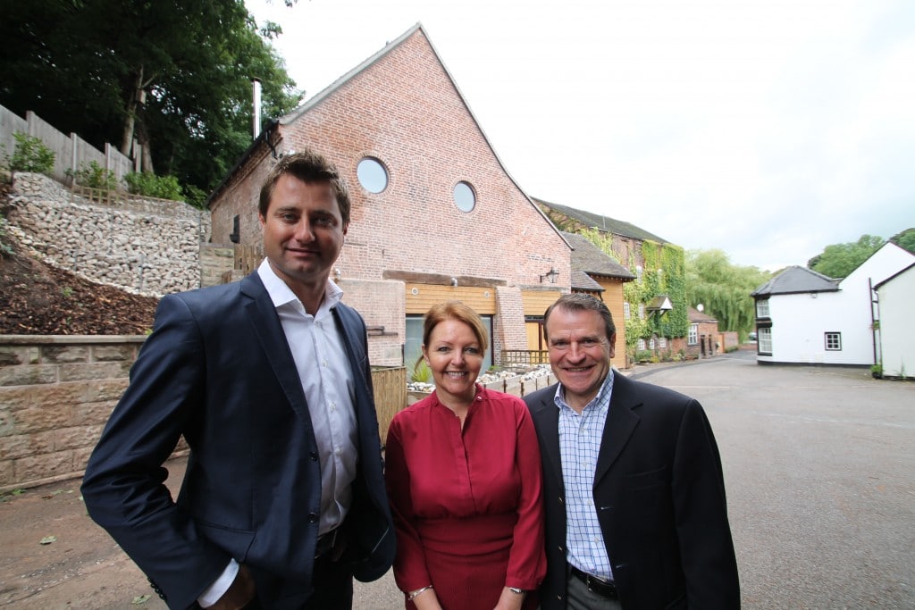 Alan Appleby - here with wife Dora and George Clarke - will be talking about the flint mill renovation in February