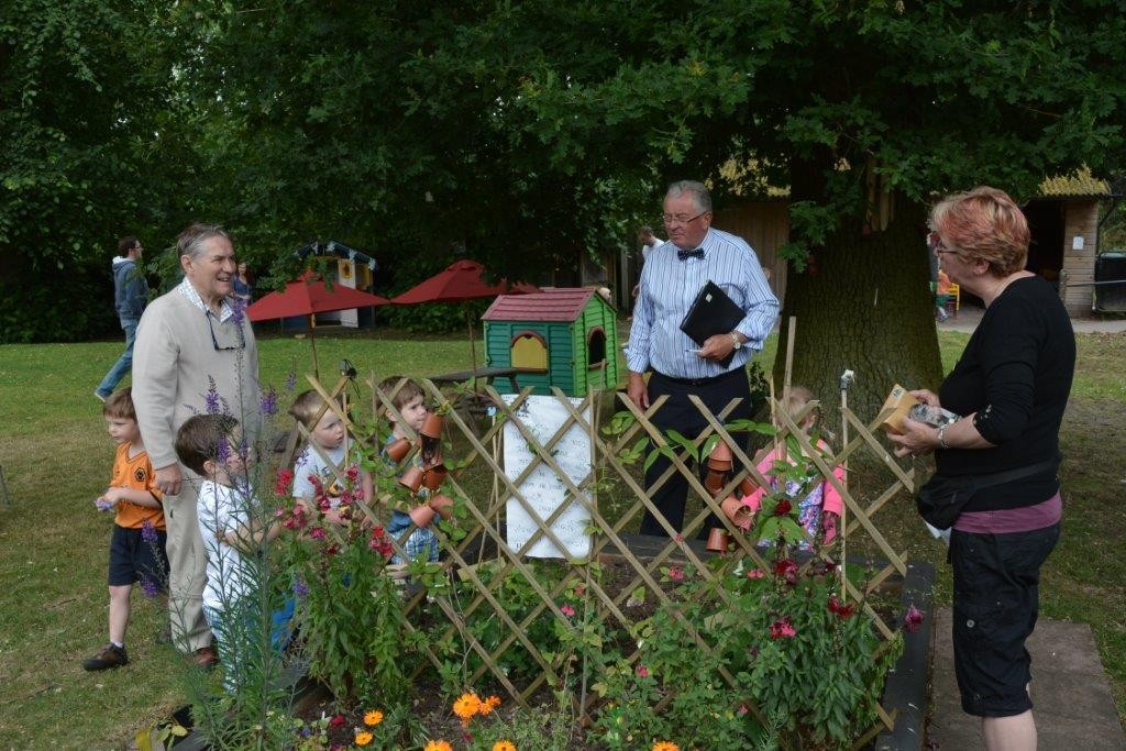 Oulton Abbey playgroup was visited by the  In Bloom judge