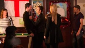 Patricia in a recent scene from the Street, during the gripping Callum storyline