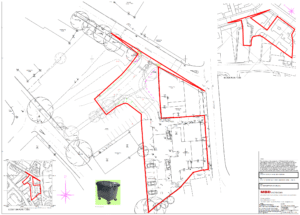 Site plan for former stone police station