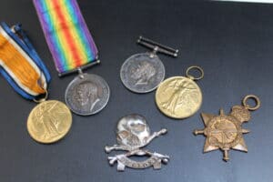 Medals awarded to a Harry and Alfred Tunstall will go under the hammer on 3rd June