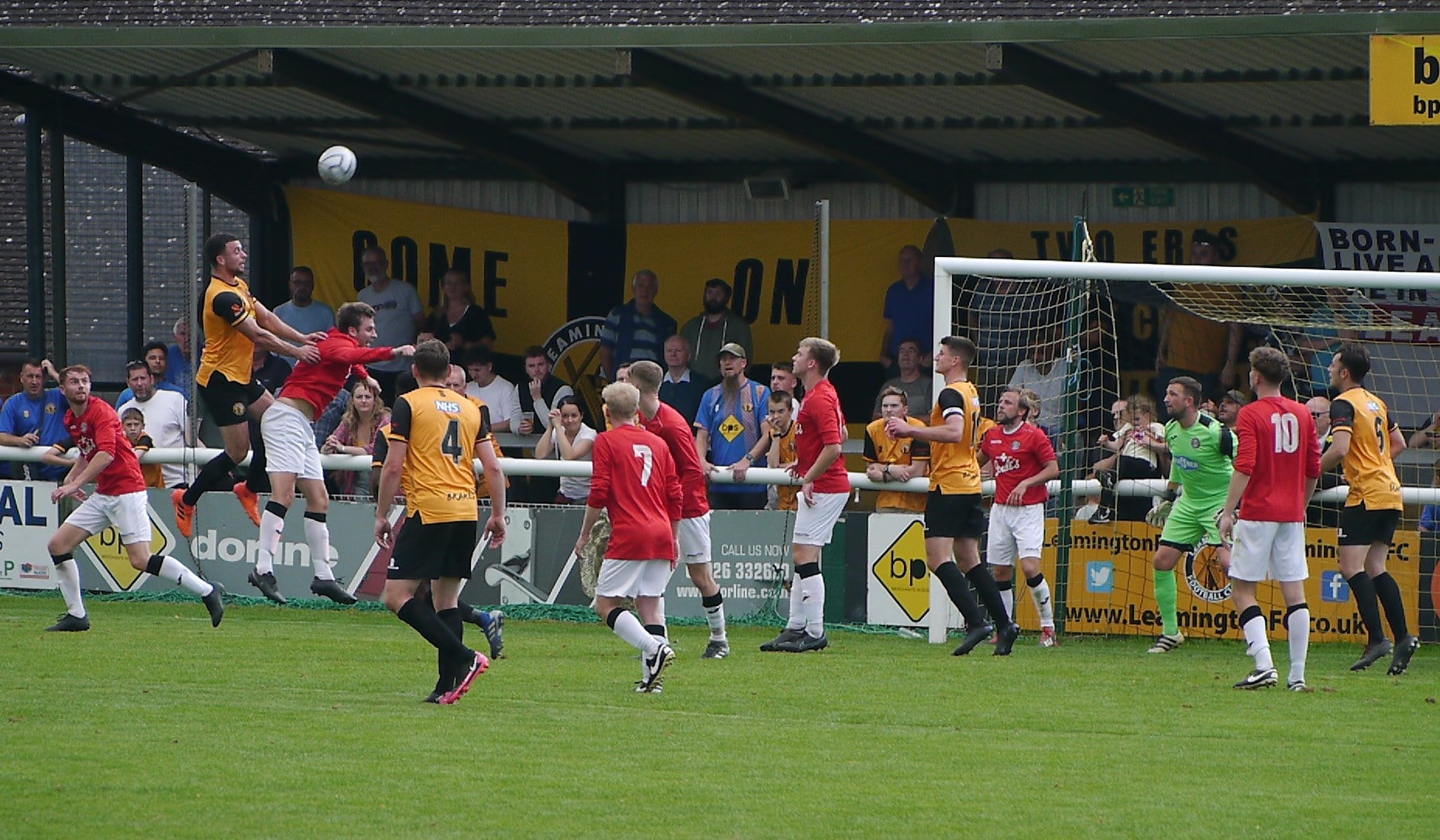 Alleynians defend in the 2nd half