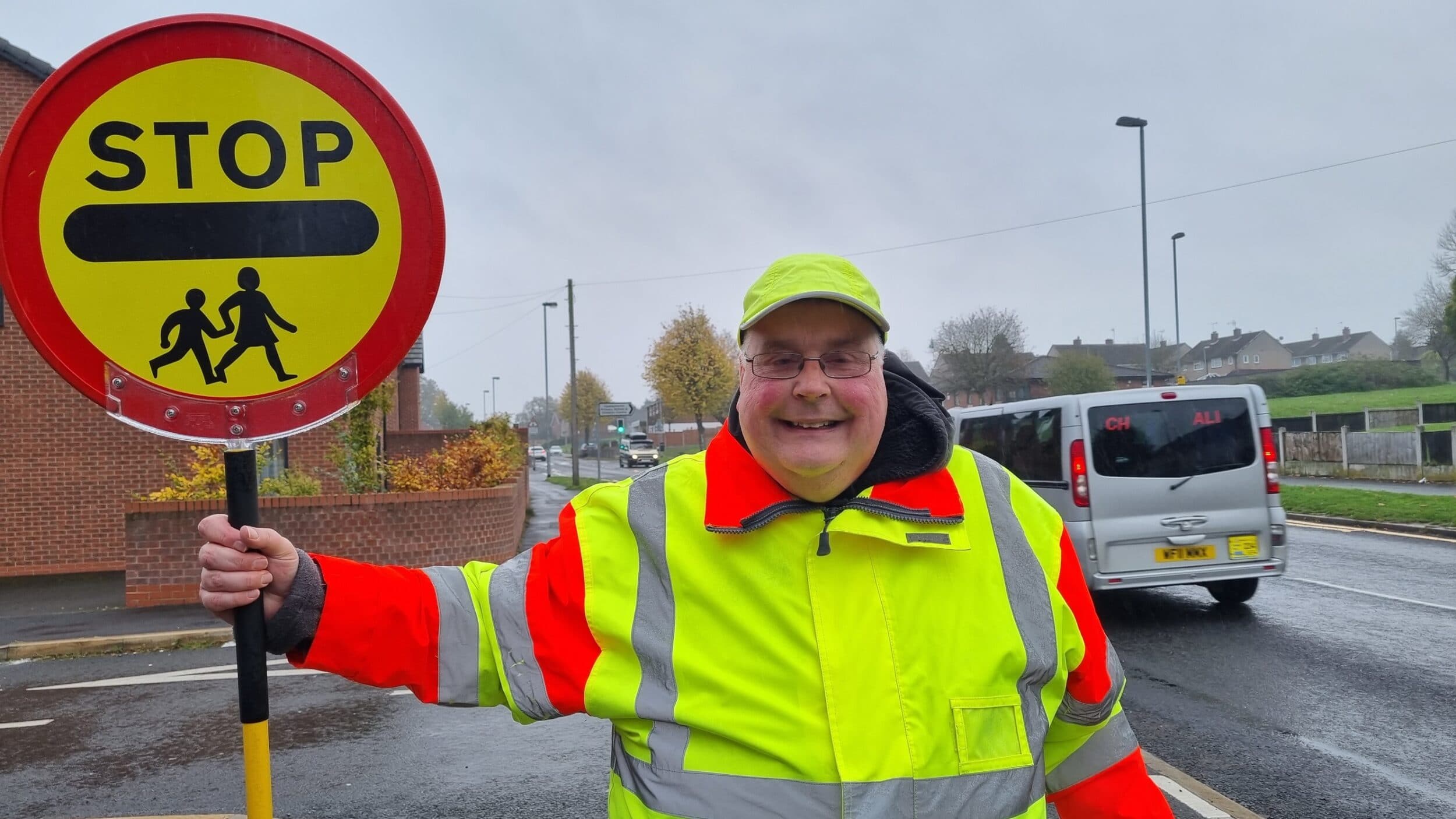 Vinny Rogers lollipop man