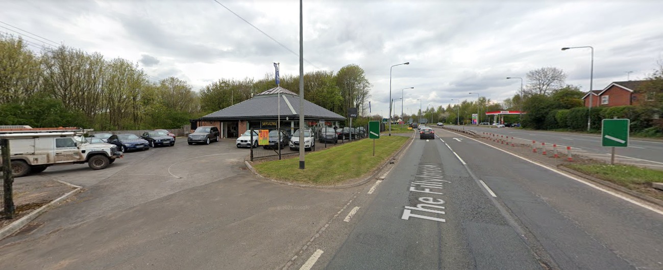 A Google Street View image of Dans on the A34 at Stone