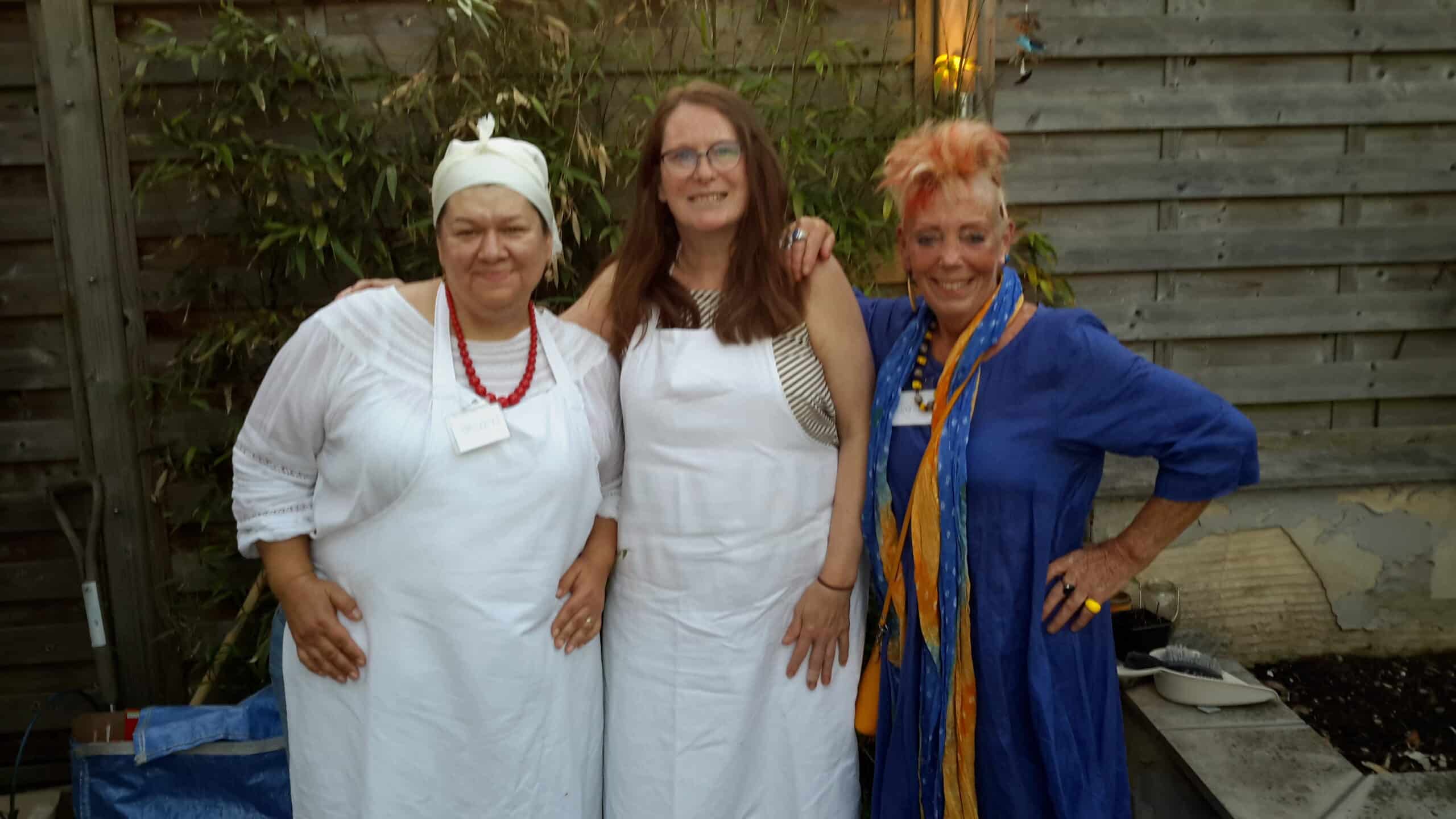 Compere Ingrid Wagner, Cook Oksana Harris and winner Wendy Reynolds