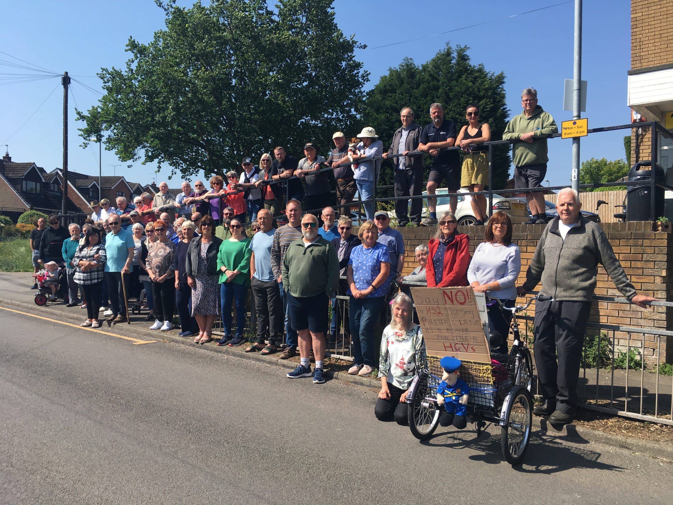 Residents objecting to Pirehill Lane in Stone being used as a HS2 construction traffic route