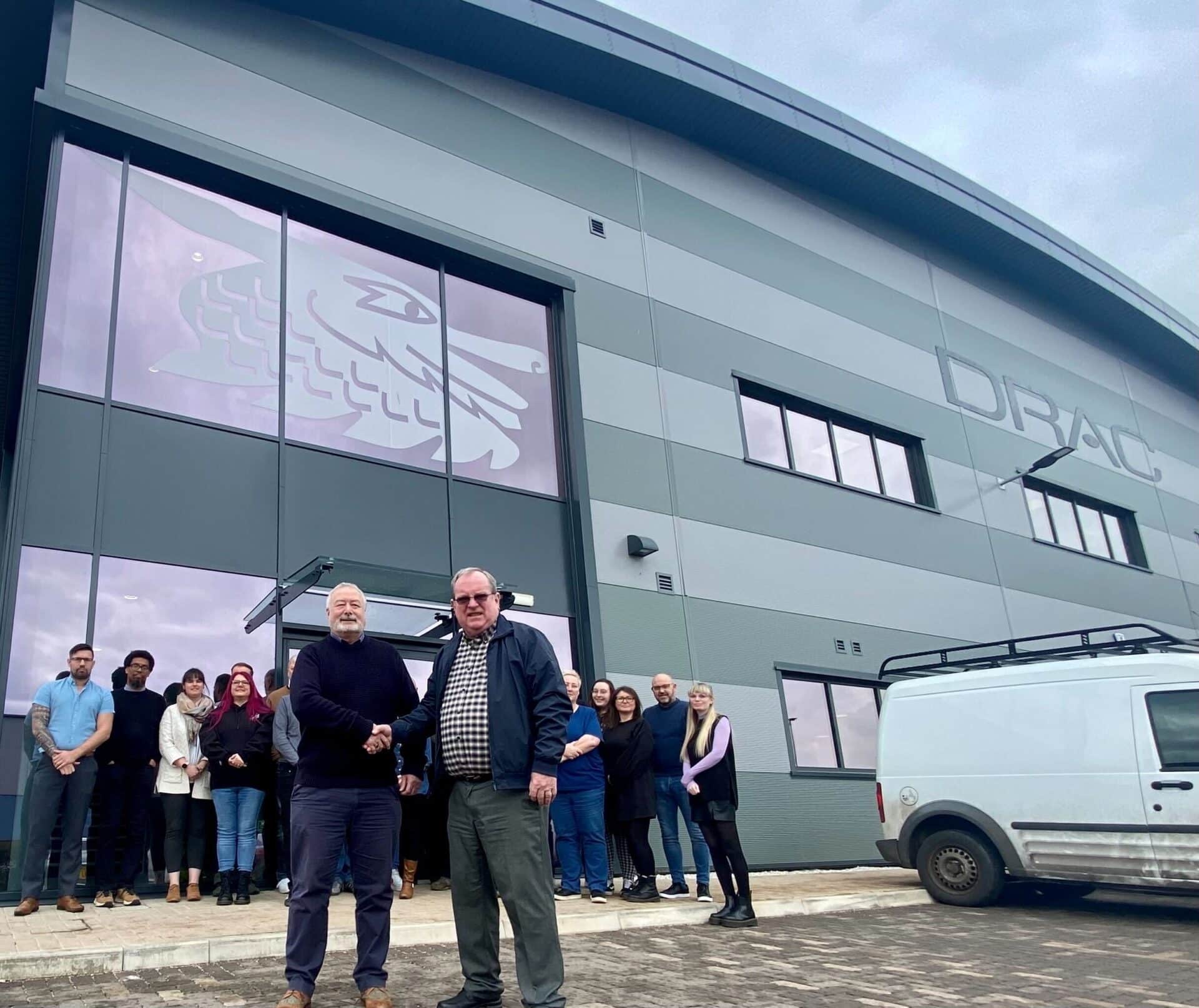 Image caption: Drac Group CEO, Alec Hayes, with festival chairman Richard Steven