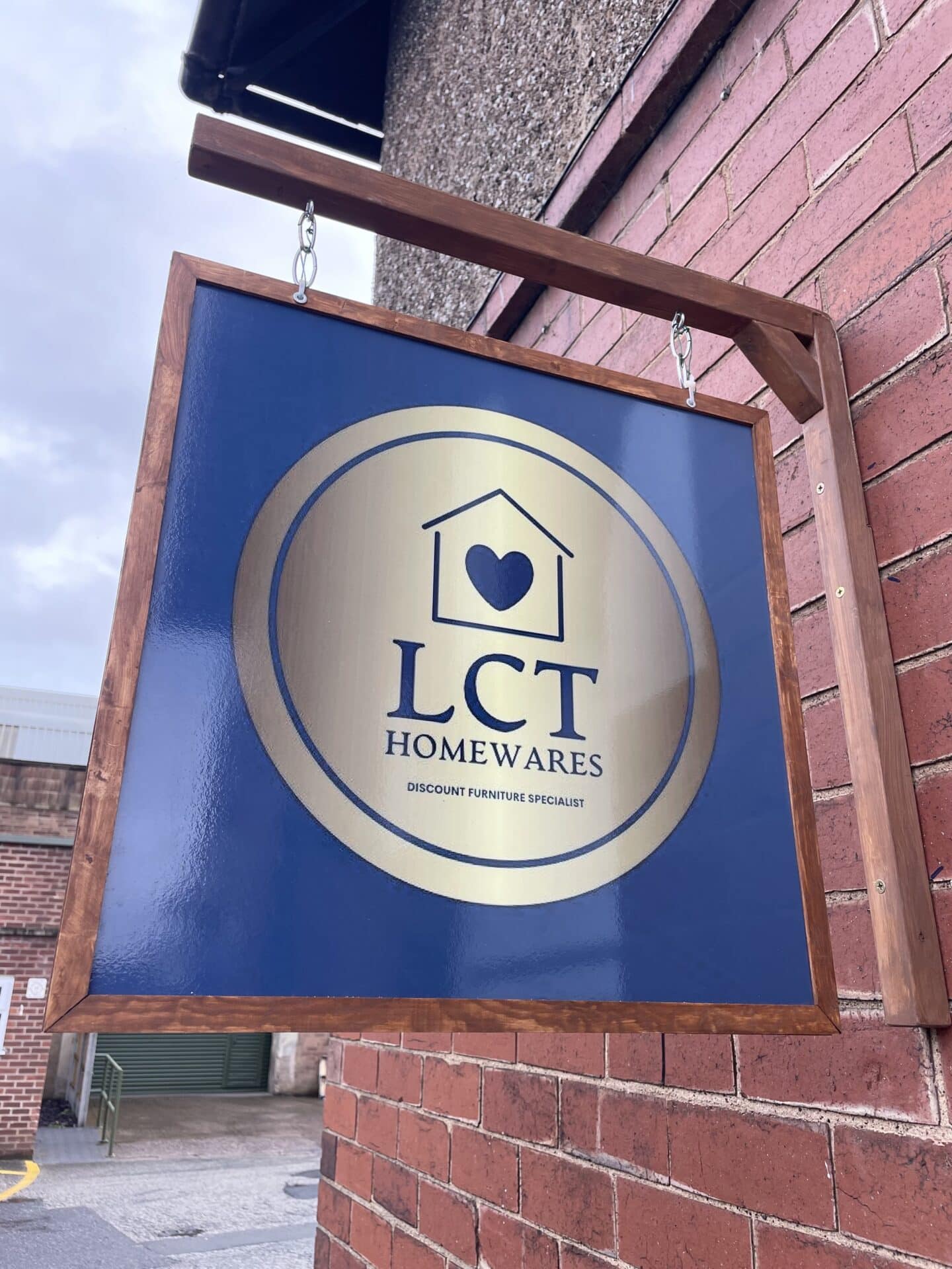 LCT Homewares shop sign