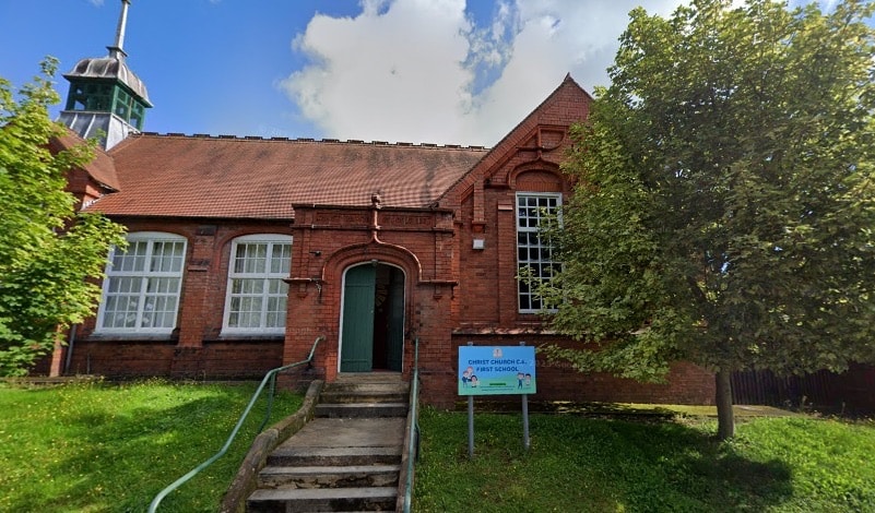 A Google Street View image of Christ Church First School in Stone