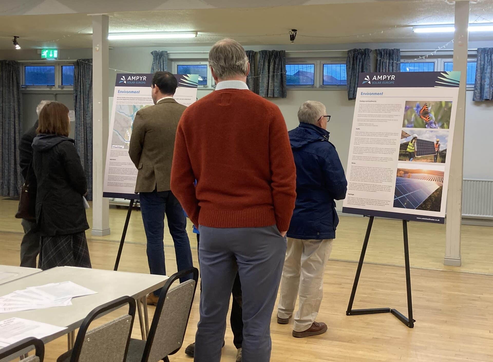 The public exhibition at Cotes Heath and Standon Village Hall of the solar farm plans
