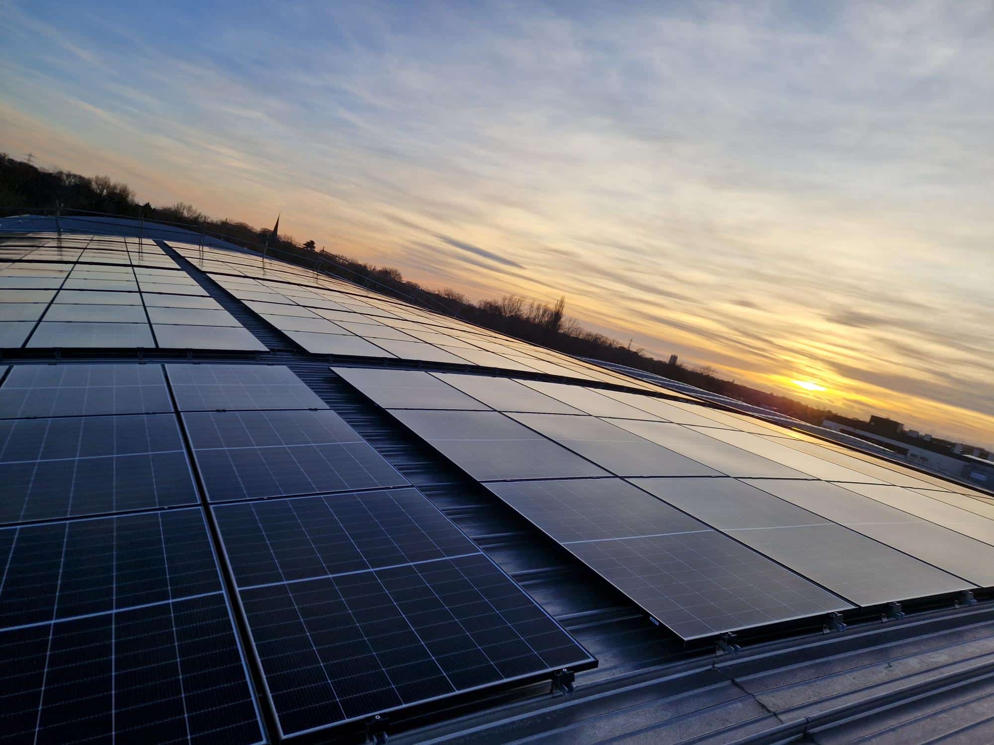 Solar panels installed on Stafford Leisure Centre Roof