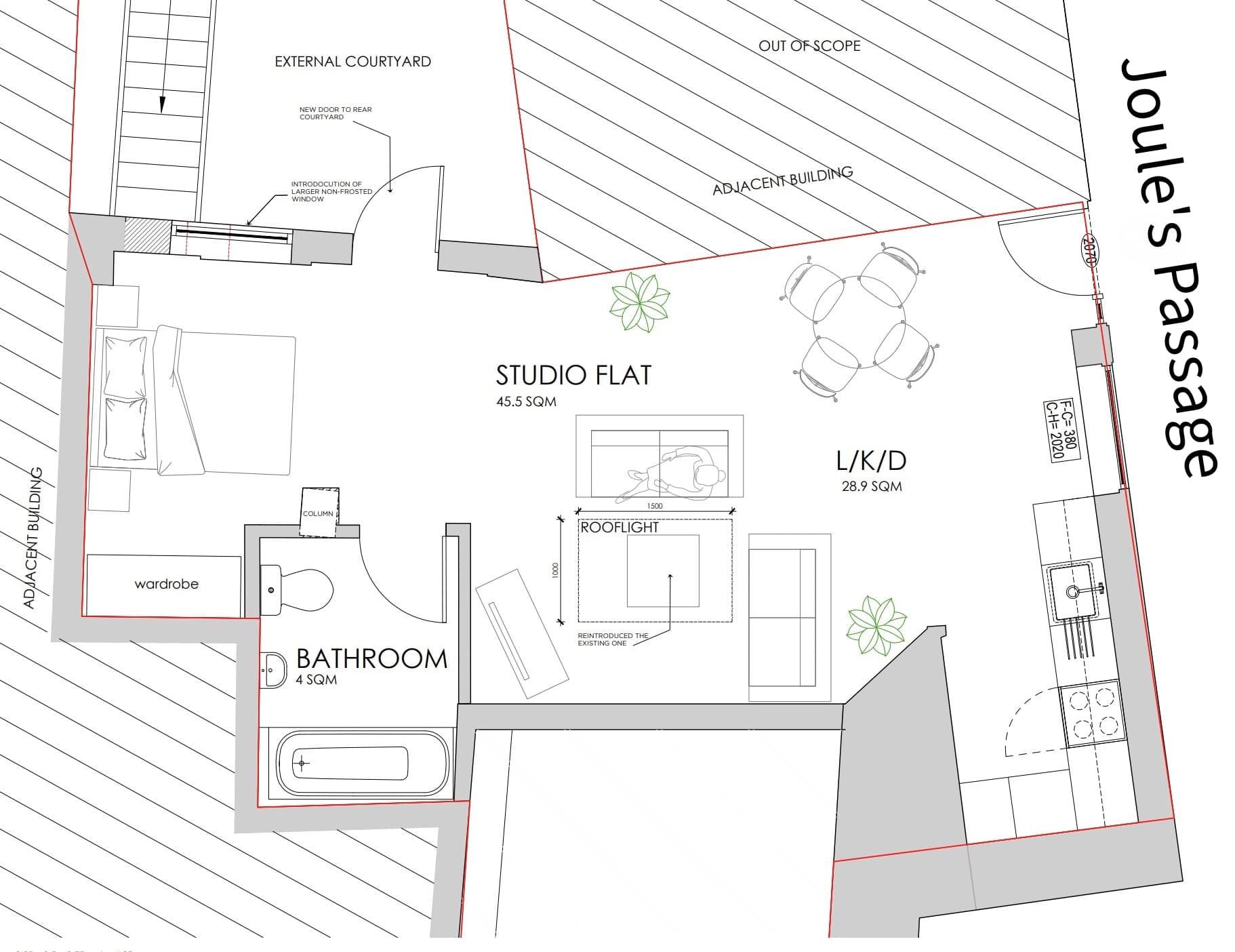 Studio Flat Plan