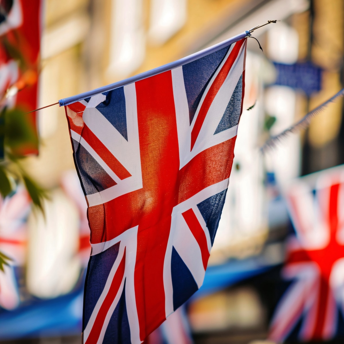 Street Party with Union Jack flags
