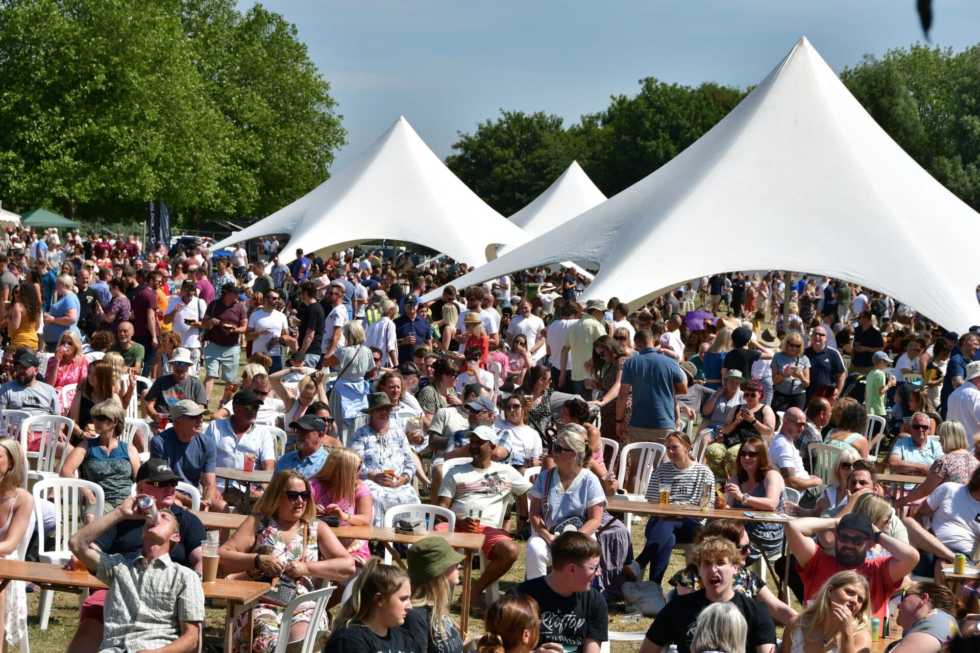 Crowds enjoying the Stone Food and Drink festival sunshine on Saturday afternoon