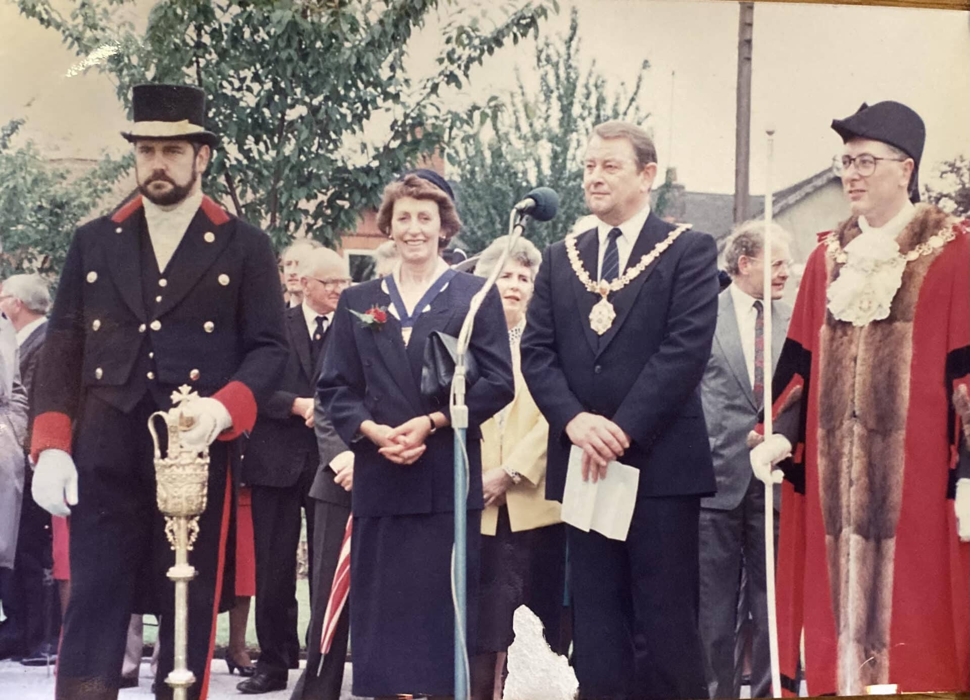 Margaret and Stan Goodall during their civic year in 1990