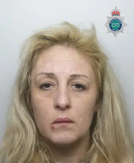 Police custody photo of Jenna Holland, sentenced for fraud against an elderly man in Stone.