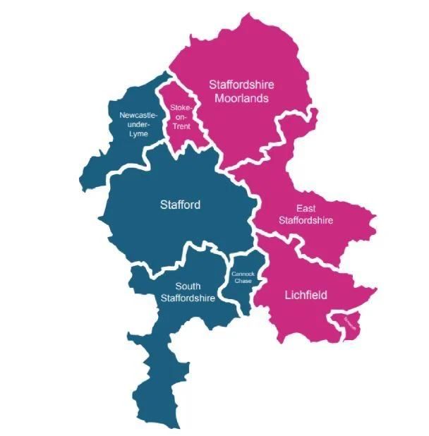 Suggested east west Staffordshire authorities
