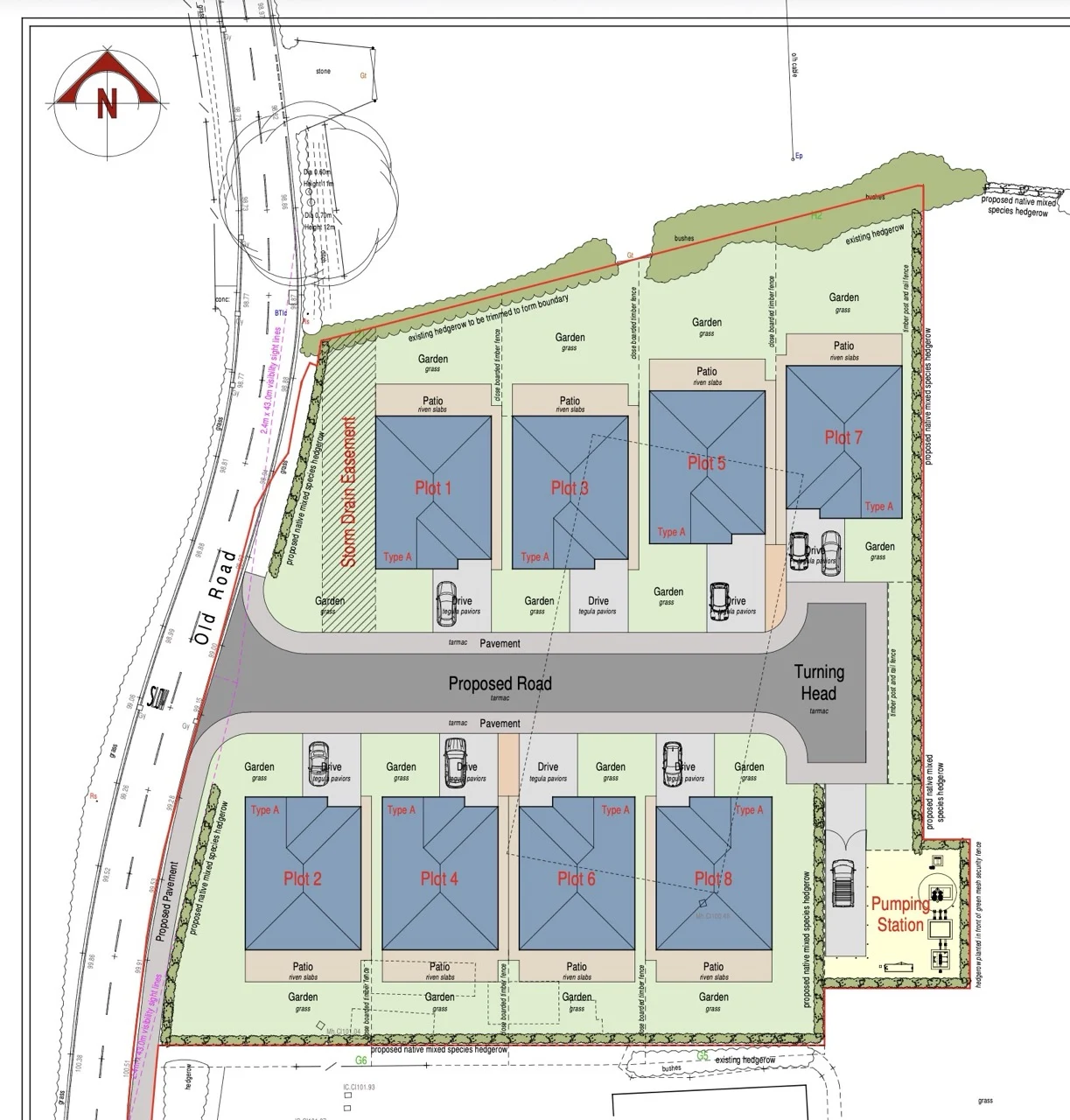 Old Road Barlaston - Bungalow Plans Large