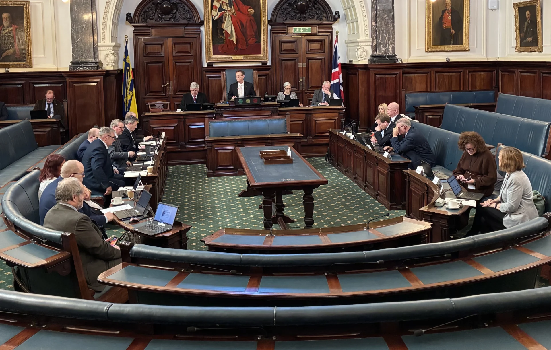 Reform UK group leader Councillor Martin Murray chairs the March 18 cabinet meeting at Staffordshire County Council