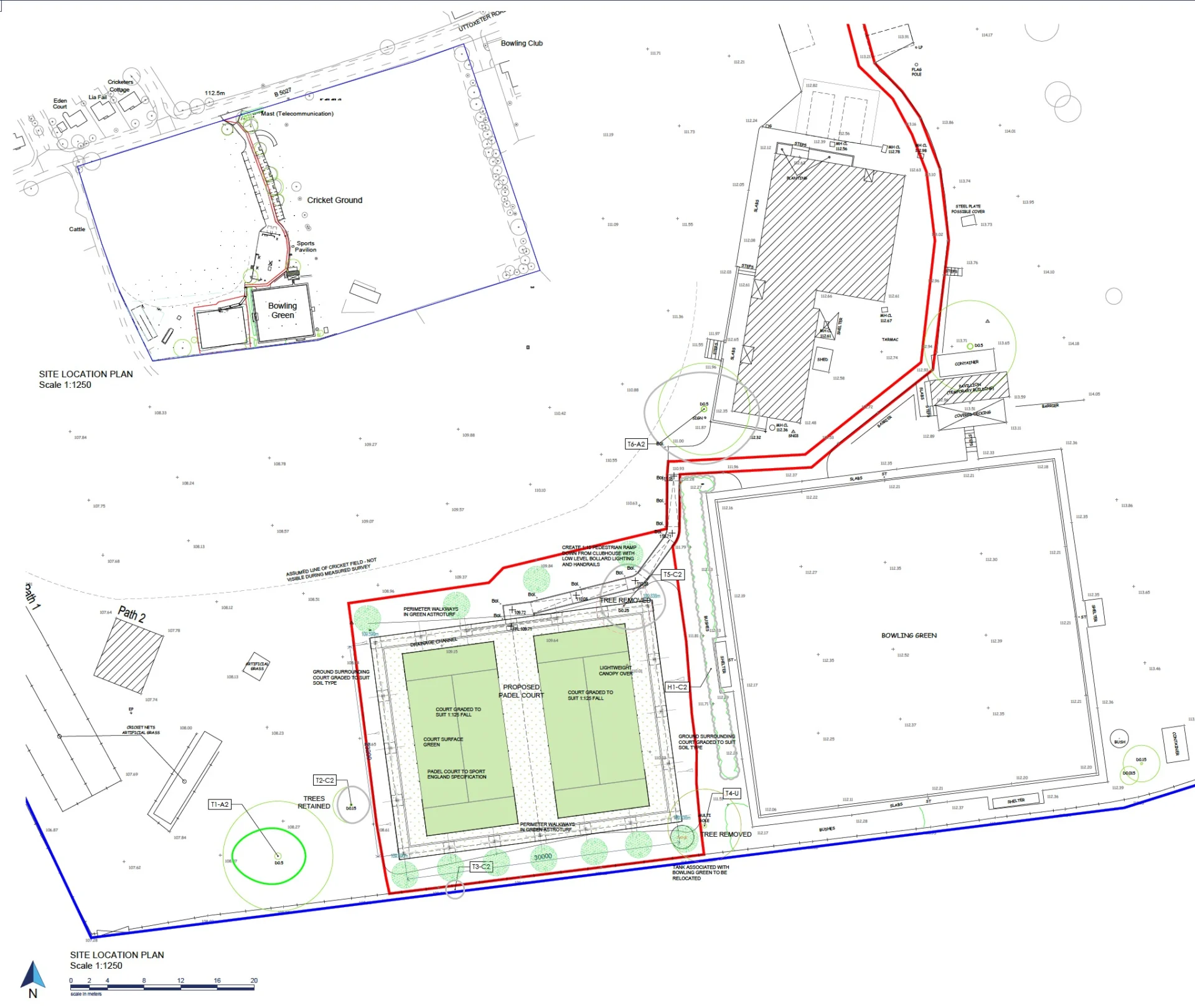 Little Stoke Cricket Club Padel Court Plans