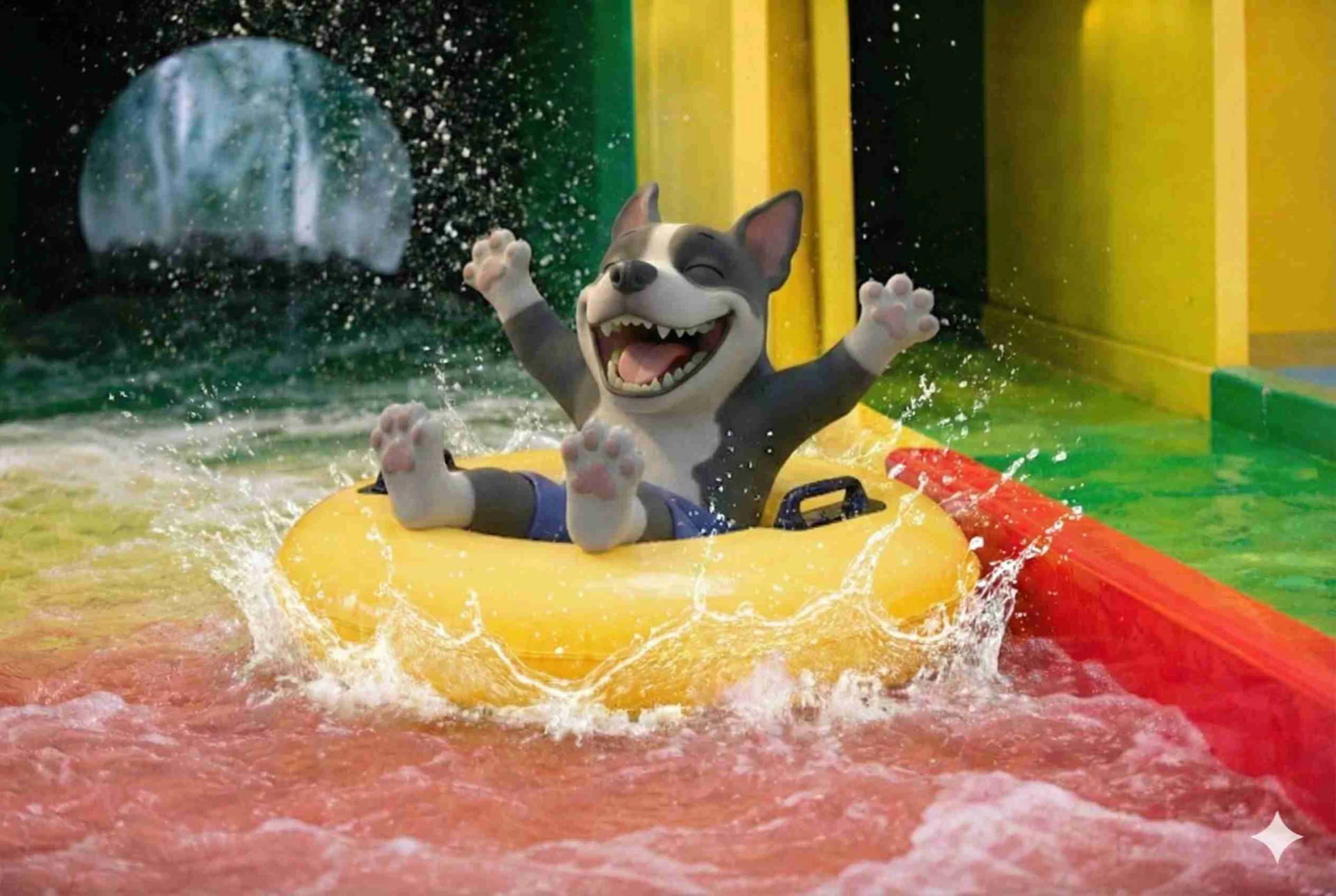 Staffy at Waterworld