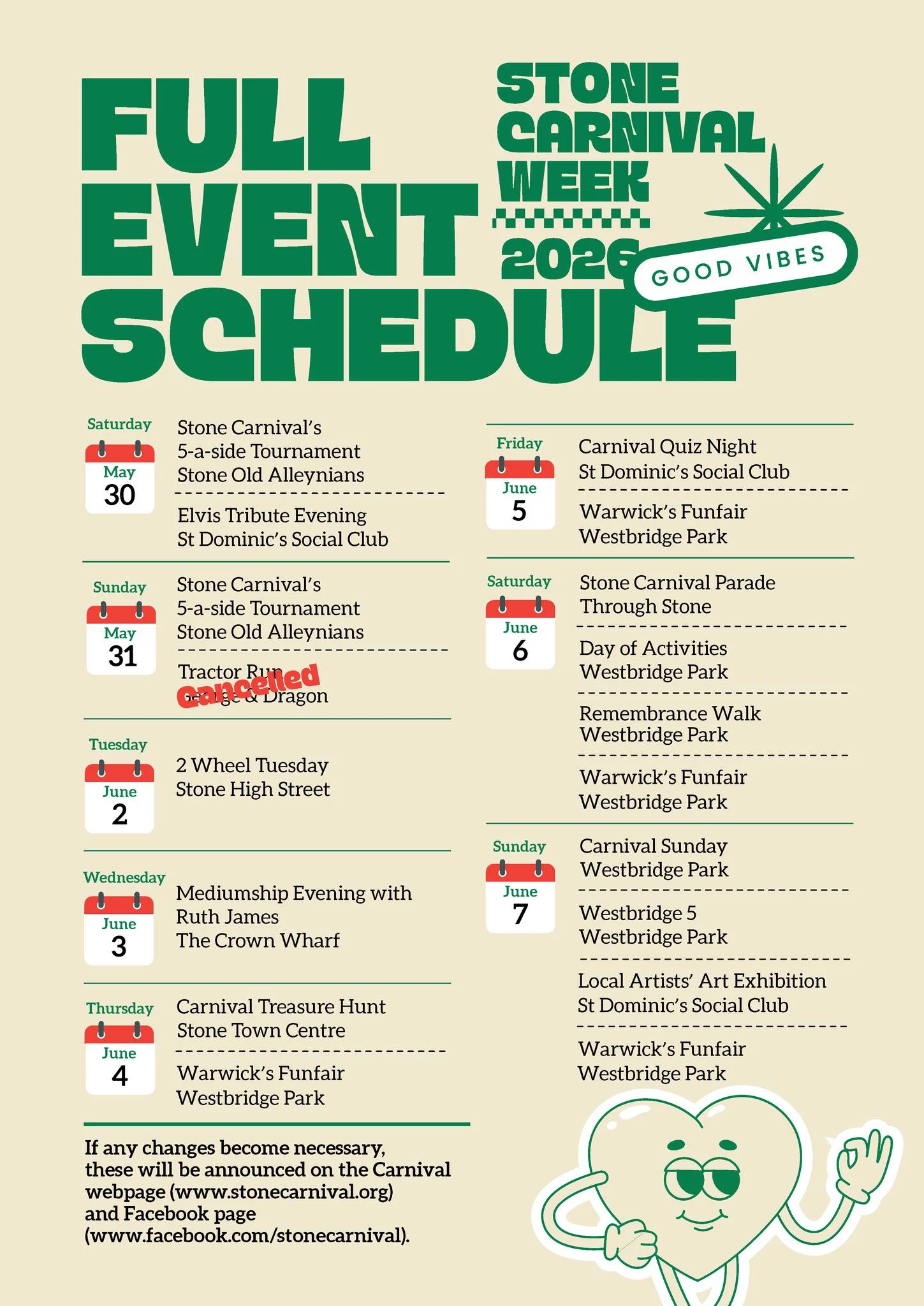 Stone Carnival Programme 2026