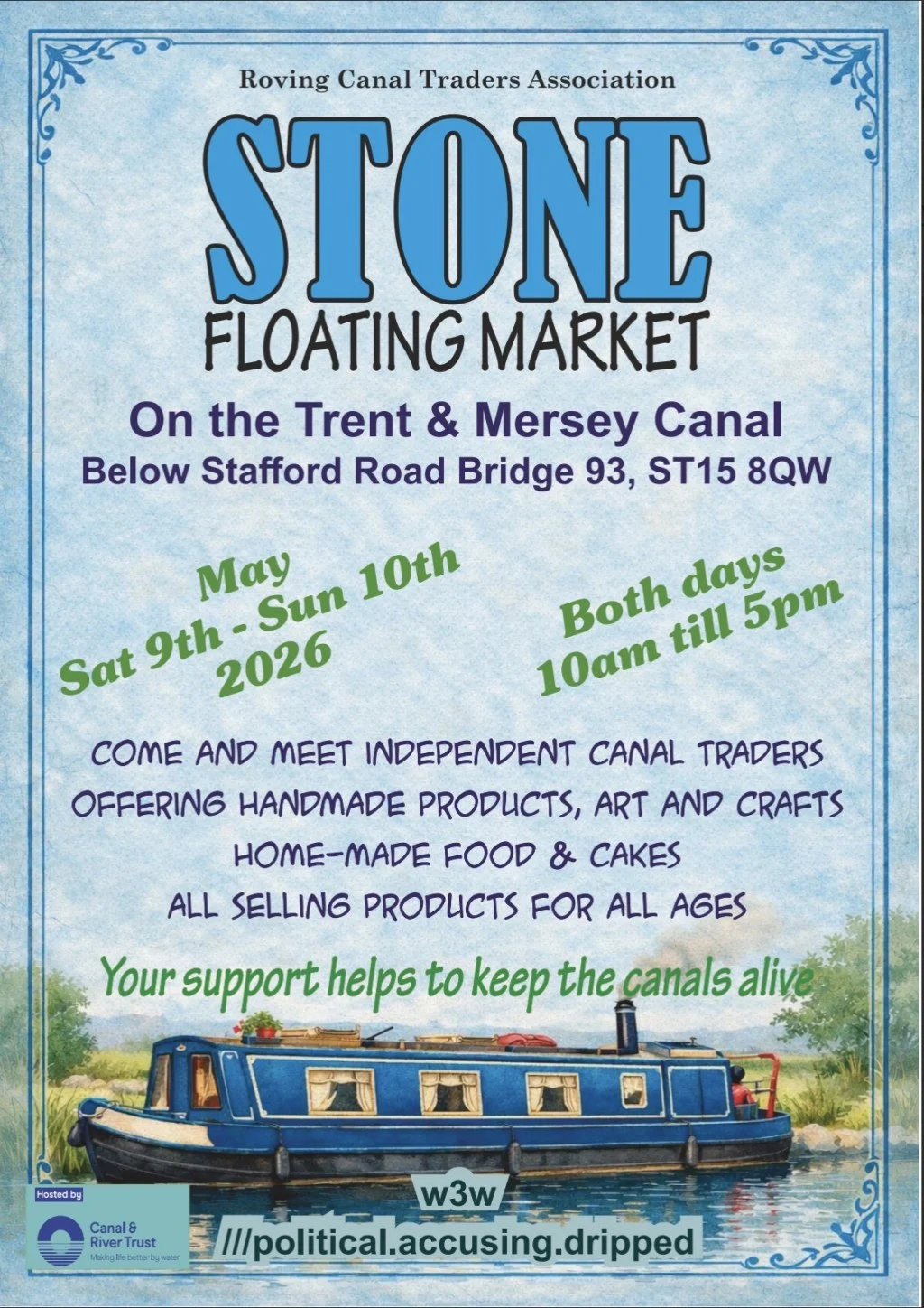 Stone Floating Market Poster