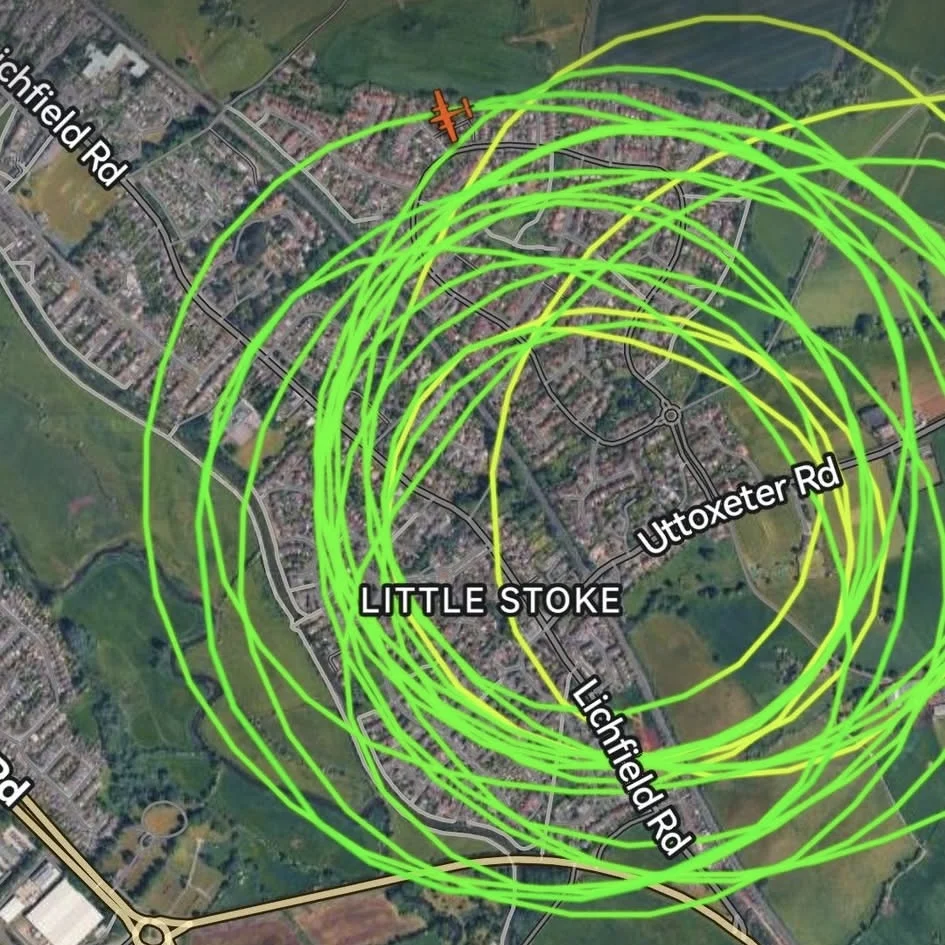 FlightRadar24 Captures the Police Plane circling