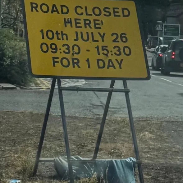 Stone High Street Closure Sign