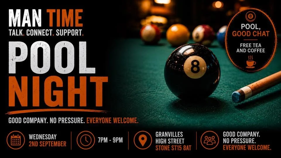 Man Time Pool Night Poster of the event details
