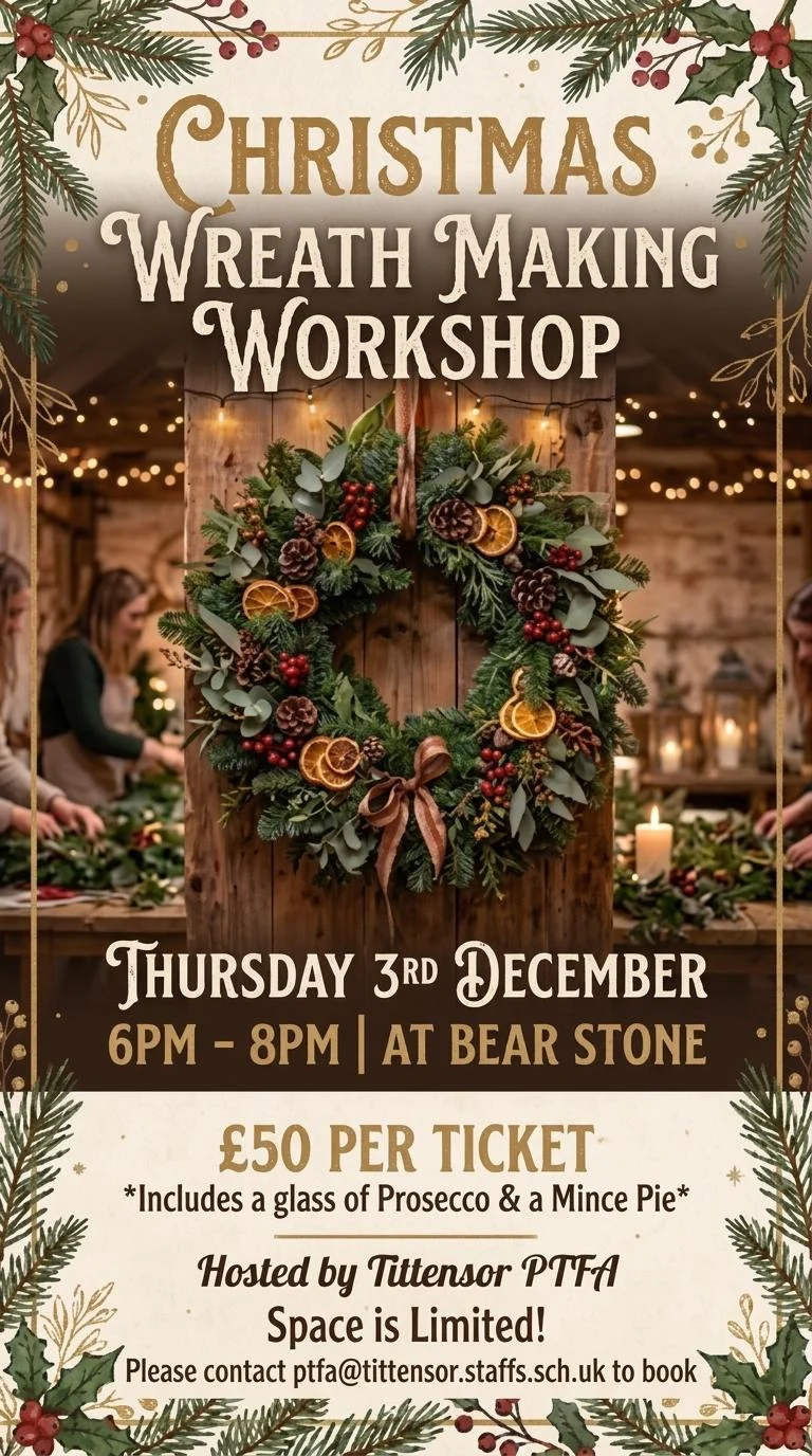 Christmas Wreath Making Poster